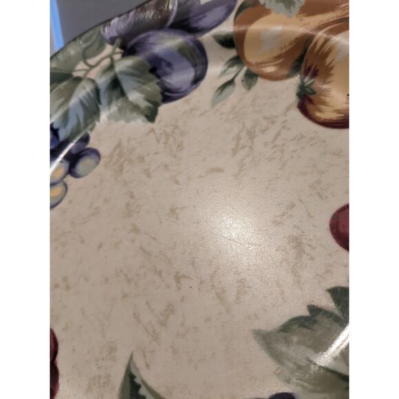 Noble Excellence Napa Valley Fruit Design Porcelain 10.75" Dinner Plate - Picture 6 of 10